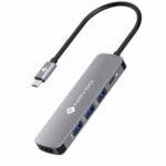 NOVOO Ultra Slim USB C Hub for MacBook 5-in-1 USB C Adapter