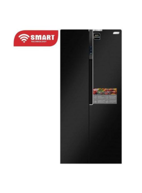 Réfrigérateur Smart Technology Side by Side - 2 portes - noir - STR9011H - 450 Litres - Keur Arame Informatique Leader dans la distribution d'appareils électroniques au Sénégal et en Afrique de l'Ouest