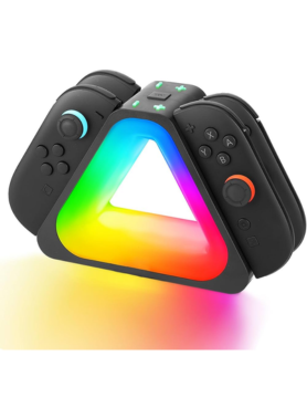 Dock de Charge pour Switch 2,4-en-1 Nintndos Switch 2 Station de Charge avec 7 Couleurs lumières RVB,Charge Rapide USB-C PD avec câble,Charges 4 contrôleurs Joy-Cons,Design de Voyage Portable - Keur Arame Informatique Leader dans la distribution d'appareils électroniques au Sénégal et en Afrique de l'Ouest
