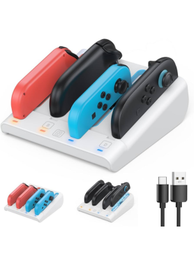 [Compatible avec Switch 1/2] FASTSNAIL Station de charge 8 en 1 pour Nintendo Switch 2/Switch 1/OLED pour Joy-Con 2, double direction magnétique rapide, station de charge pour Joycon 2/1 (noir) - Keur Arame Informatique Leader dans la distribution d'appareils électroniques au Sénégal et en Afrique de l'Ouest