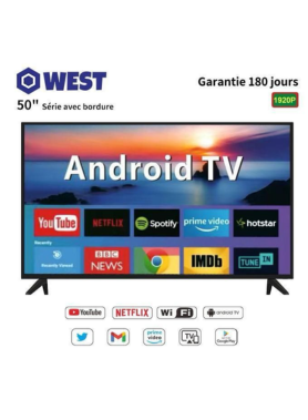 West Smart TV 50 Pouces - Keur Arame Informatique Leader dans la distribution d'appareils électroniques au Sénégal et en Afrique de l'Ouest